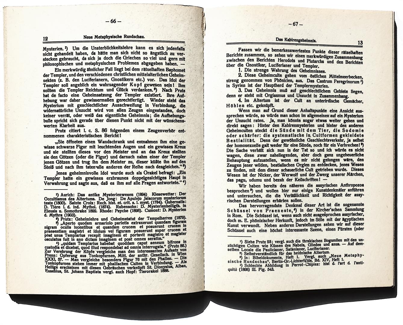 Neue Metaphysische Rundschau, XVII, Heft 1, Berlin 1909, Das Kabirengeheimnis