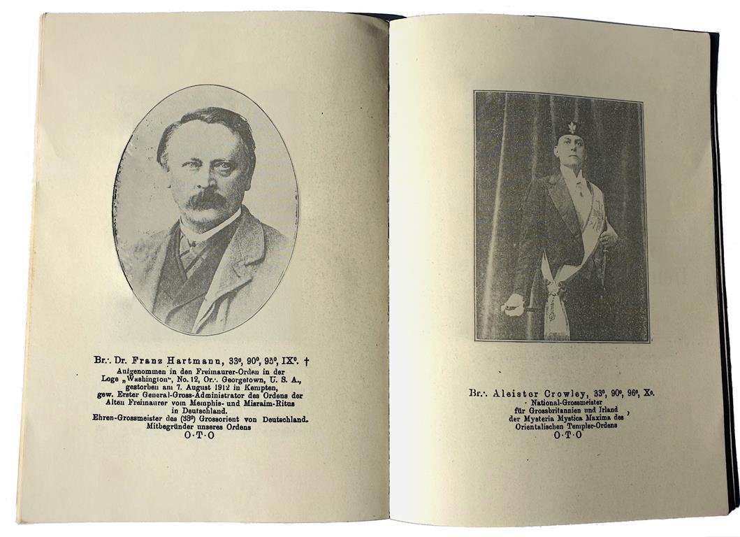Ordo Templi Orientis, Franz Hartmann + Aleister Crowley - Jubilaeumsausgabe Oriflamme - 1912