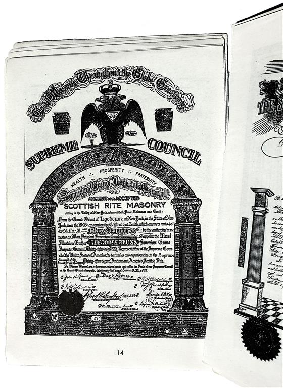 Ordo Templi Orientis, Theodor Reuss: Ancient and Accepted Scottish Rite, Memphis-Misraim, Schottischer Ritus A.A.S.R. SUPREME COUNCIL Sovereign Grand Inspector General -- Ancient and Accepted  Scottish Rite Masonry Max Scheuer 33°