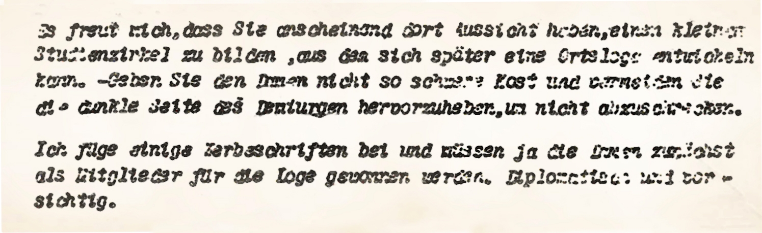 Johannes Goeggelmann, Eugen Grosche, Studienzirkel