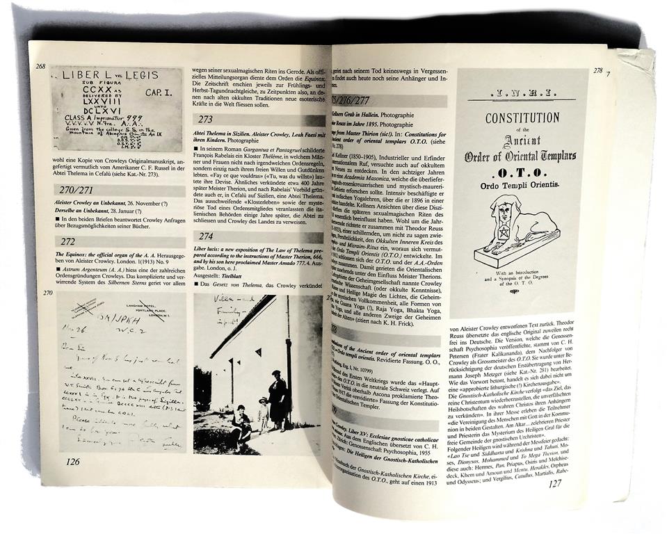 Oscar R Schlag Wissende, Eingeweihte und Verschwiegene Zurich 1986 Ordo Templi Orientis Hermetische Gesellschaft Leopold Szondi, Albert Schrenck-Notzing, Thelema and Homosexuality, Thelema and Paranoia, Aleister Crowley, Carl Gustav Jung, Karl Germer, Marcelo Ramos Motta, Theodor Reuss, Bomsdorff-Bergen, Baphomet, Carl Kellner, Arnoldo Krumm-Heller, Marcelo Ramos Motta, Jane Wolfe, Phyllis Seckler, Kenneth Grant, Fraternitas Saturni, Eugen Grosche