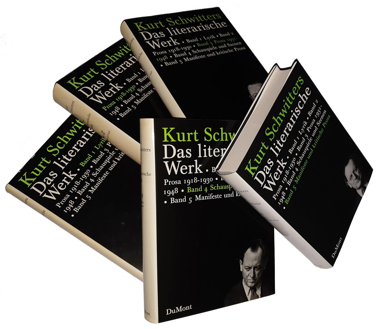 Kurt Schwitters, Das Literarische Werk, in fünf Bänden, DuMont Buchverlag, Köln, 1981.