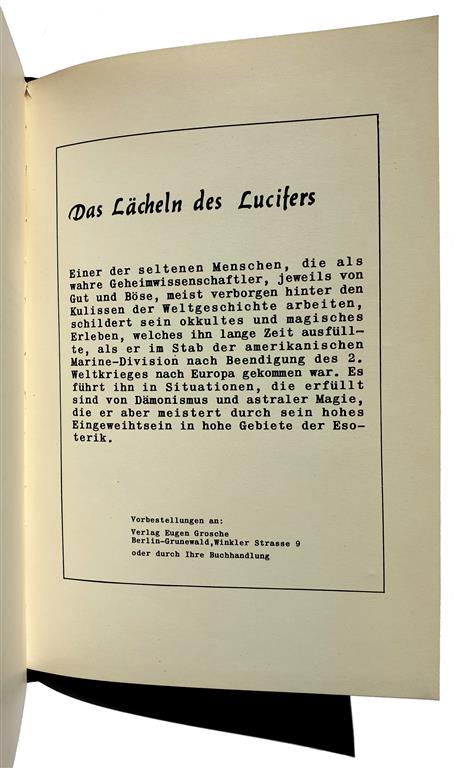 Exorial von Eugen Grosche / Gregor A. Gregorius, Fraternitas Saturni 1960