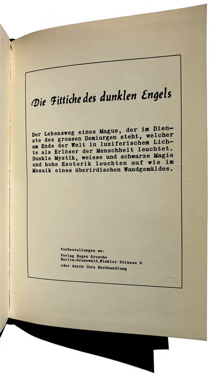 Exorial von Eugen Grosche / Gregor A. Gregorius, Fraternitas Saturni 1960