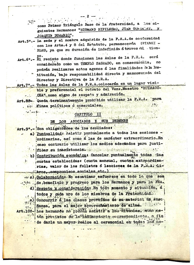Fraternitas Rosicruciana Antiqua Peru Reglamento