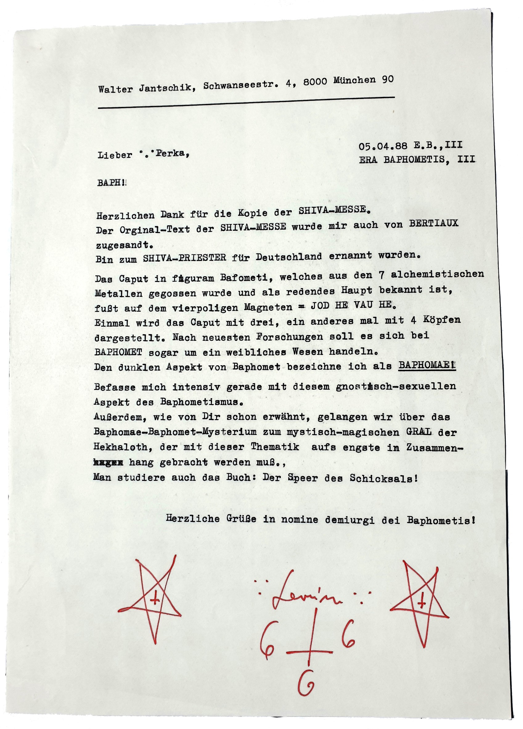 Walter Jantschik, Ordo Baphometis, Baphometor, Peter-Robert Koenig
