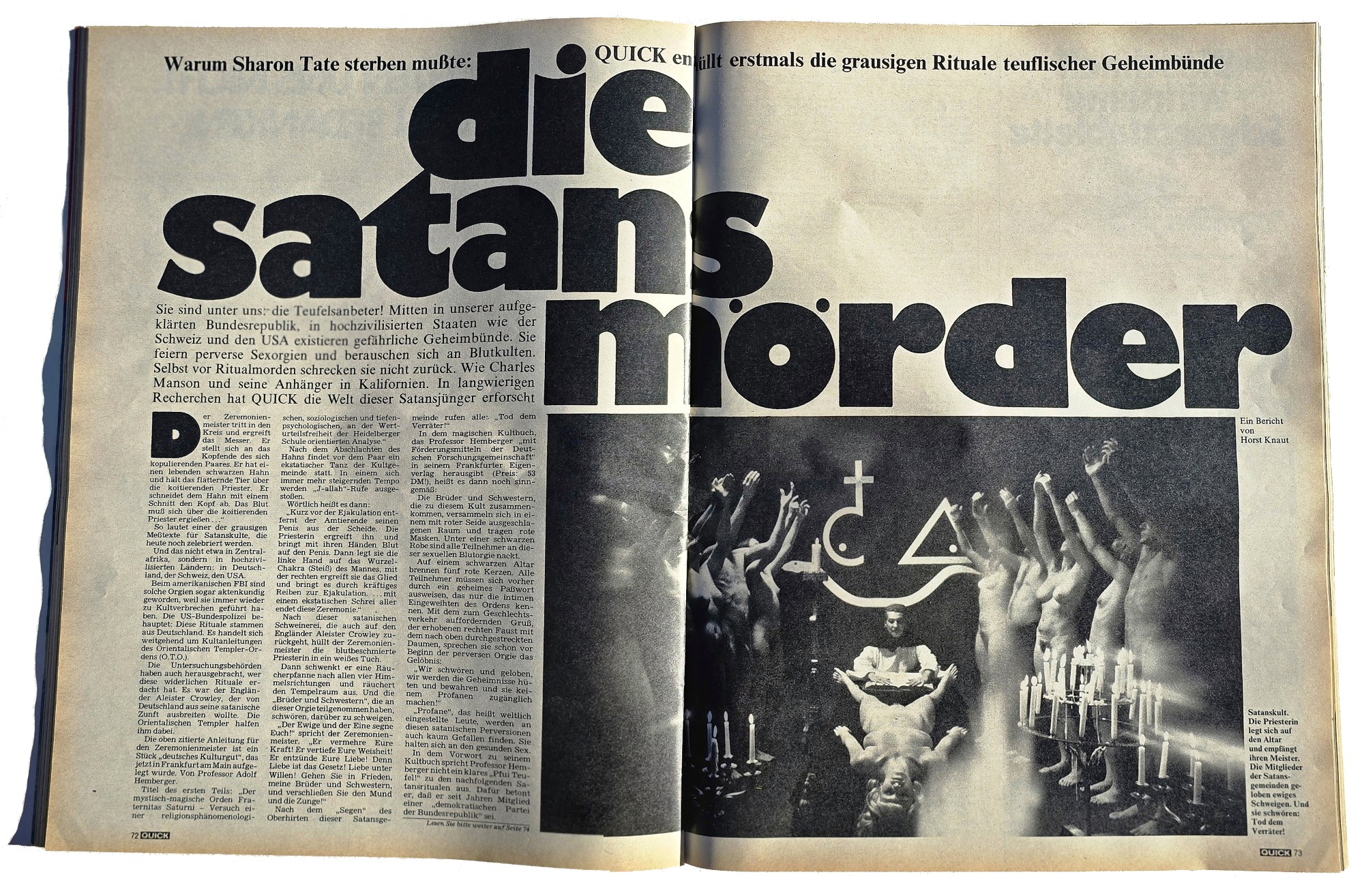 QUICK 11, Hamburg 8. März 1973, 72-75. Horst Knaut, Die Satansmörder