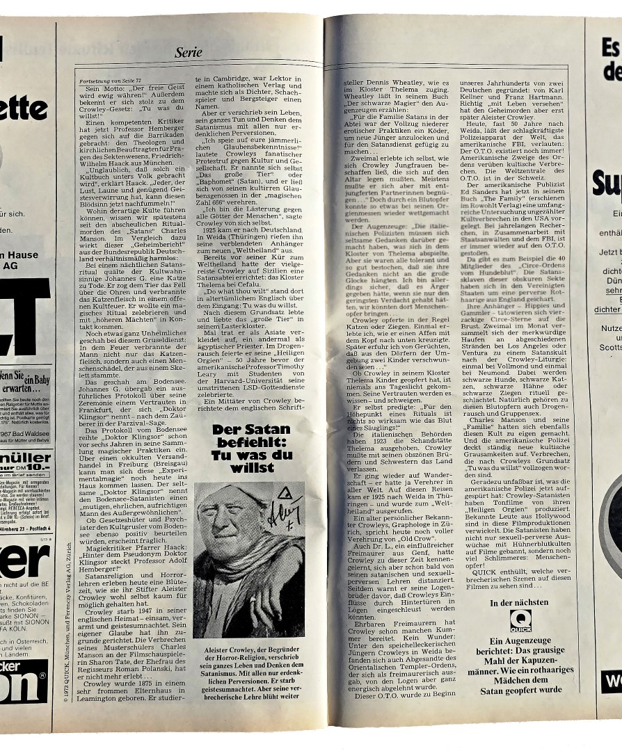 QUICK 11, Hamburg 8. März 1973, 72-75. Horst Knaut, Die Satansmörder