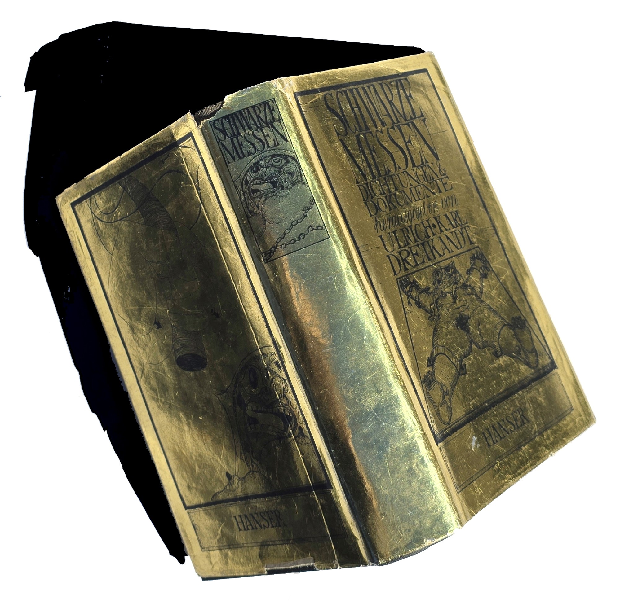 Schwarze Messen. Dichtungen und Dokumente (Hanser Verlag, München 1970) herausgegeben von Ulrich K. Dreikandt. Umschlag von Uwe Bremer