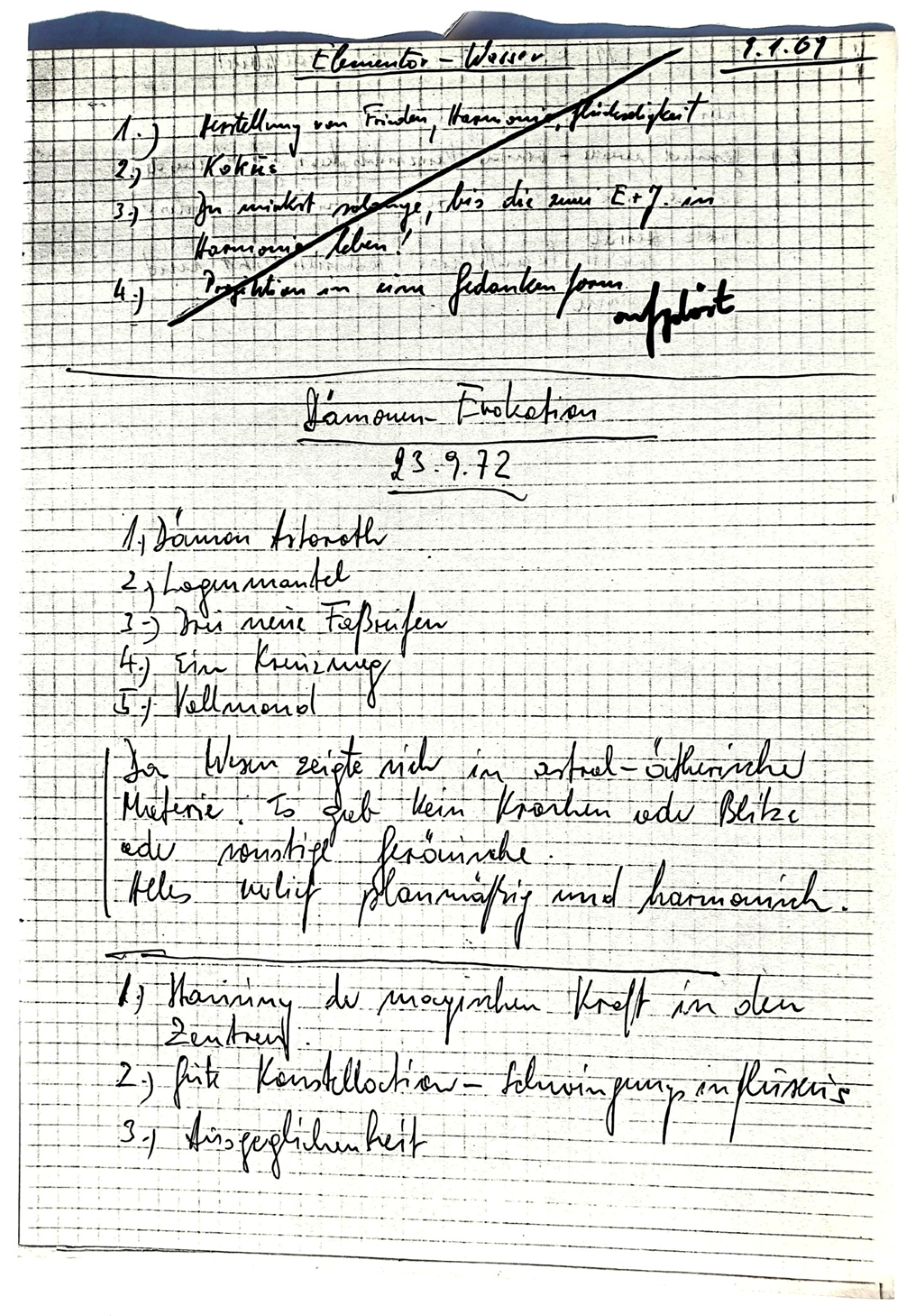 Walter Jantschik, Magisches Tagebuch