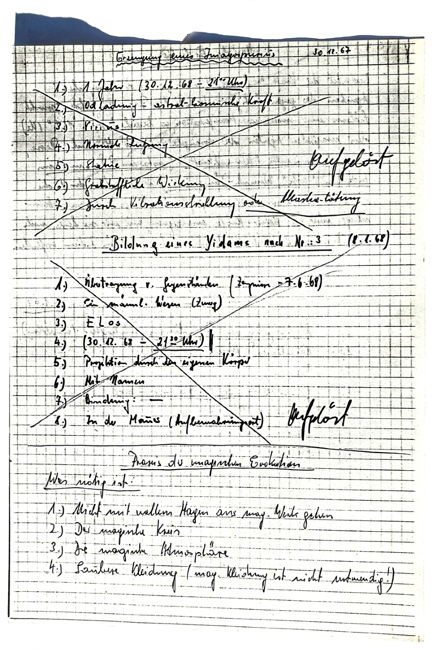 Walter Jantschik, Magisches Tagebuch