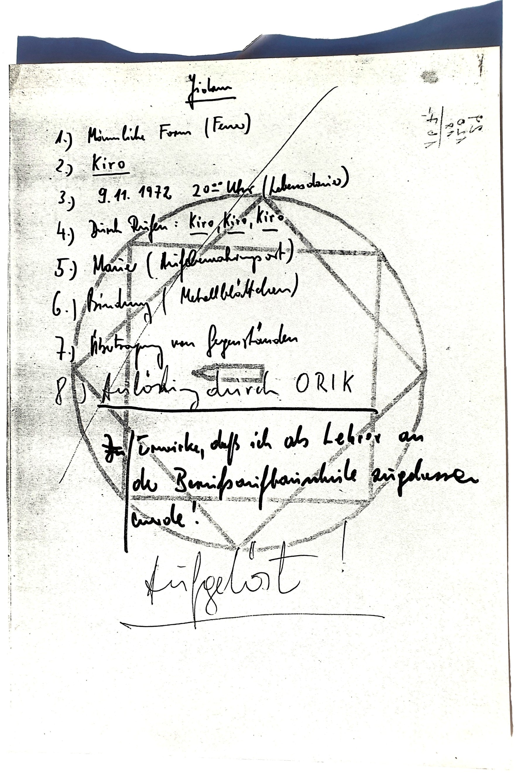 Walter Jantschik, Magisches Tagebuch