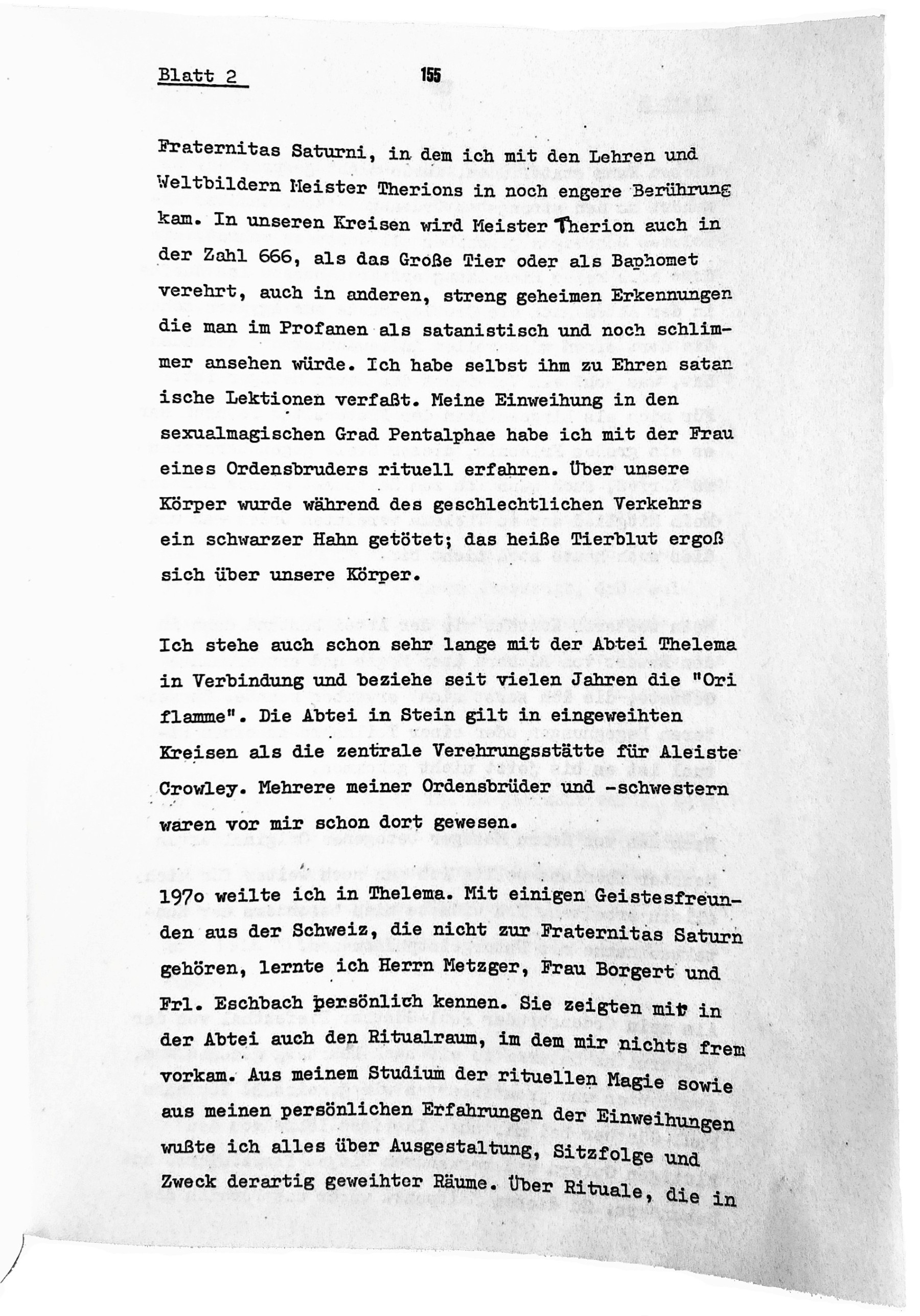 Walter Jantschik, Mein Bekenntnis