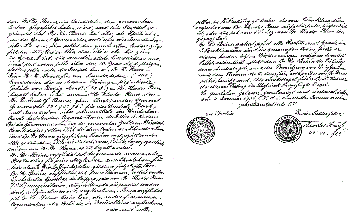 Vertrag zwischen Reuss und Steiner, 3.
 Januar 1906, II